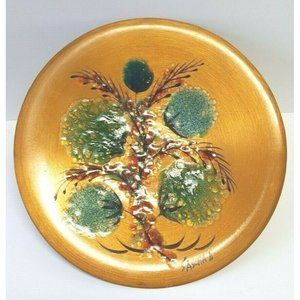 Sascha Brastoff 10.25" Enameled Copper Bowl